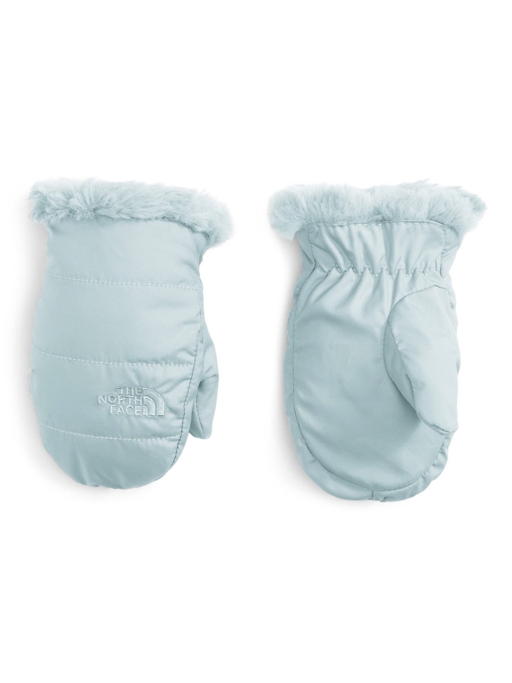 NWT THE NORTH FACE Littles Mossbud Swirl Mitt | Ice Blue MSRP $30 Size XXS